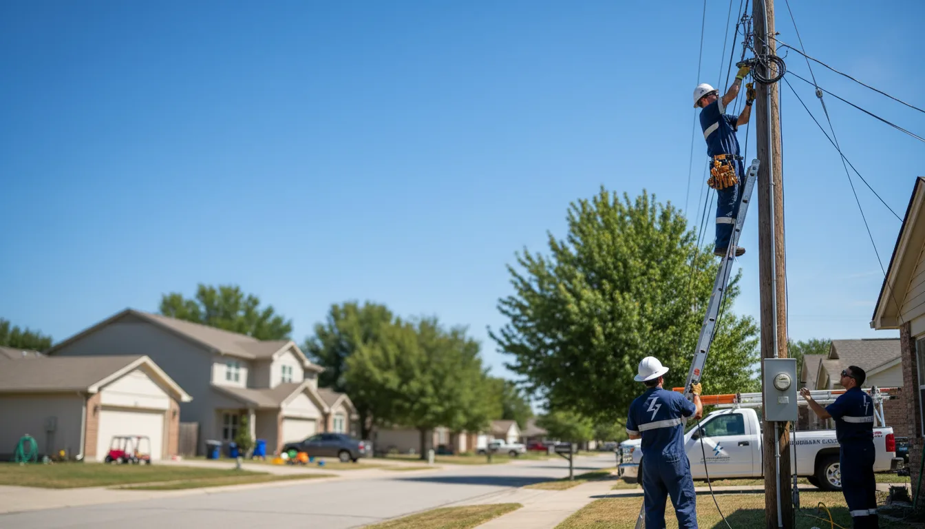 Residential electrician providing installation services in Kintnersville, PA